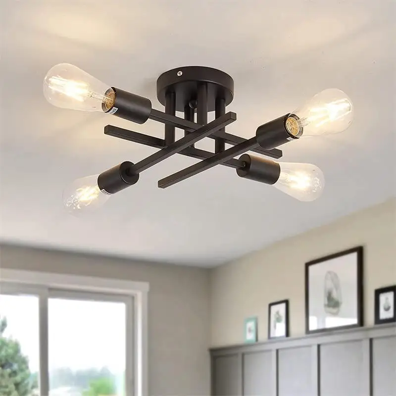 Semi Flush Mount Modern Chandelier Mid Century Modern Chandelier Close to Ceiling Lighting Black Ceiling Light Fixture Sputnik C
Semi Flush Mount Modern Chandelier Mid Century Modern Chandelier Close to Ceiling Lighting Black Ceiling Light Fixture Sputnik C