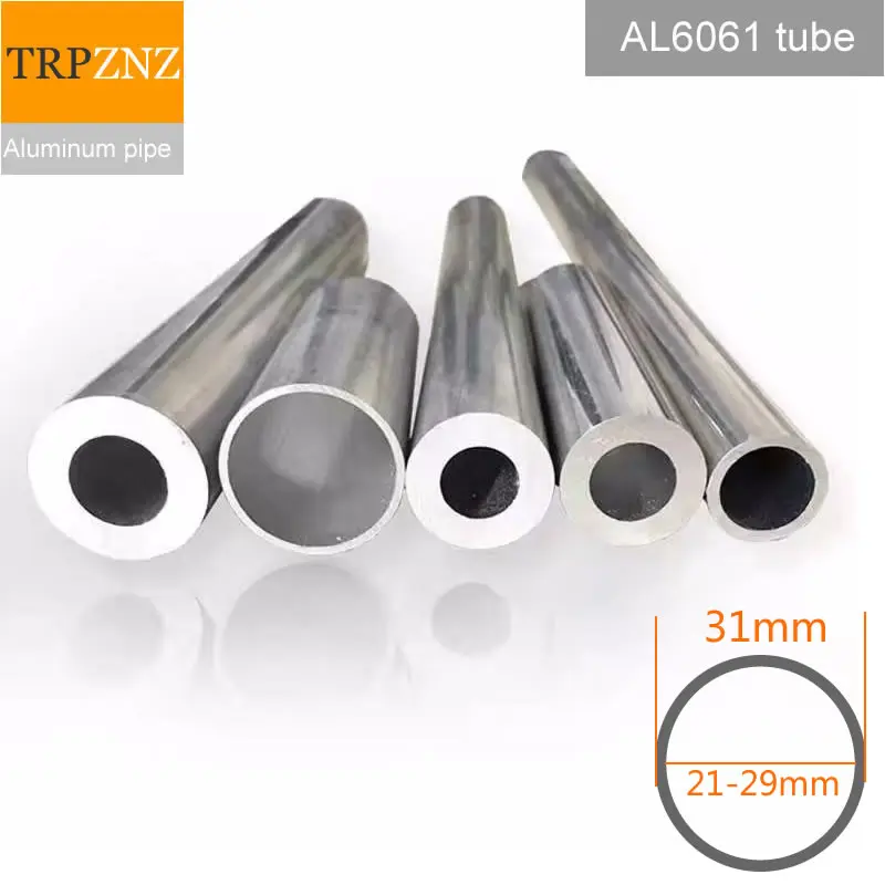 Outer diameter 31mm 6061 aluminum pipe tube OD31mm inner diameter 29mm 27mm 21mm hollow aluminum pipe aluminum alloy tube
Outer diameter 31mm 6061 aluminum pipe tube OD31mm inner diameter 29mm 27mm 21mm hollow aluminum pipe aluminum alloy tube