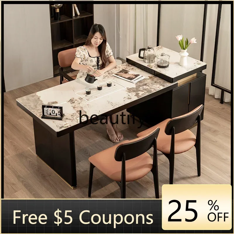 FF Rock slab tea table and chair combination light luxury modern simple tea brewing high-end sense office kung fu tea table
FF Rock slab tea table and chair combination light luxury modern simple tea brewing high-end sense office kung fu tea table