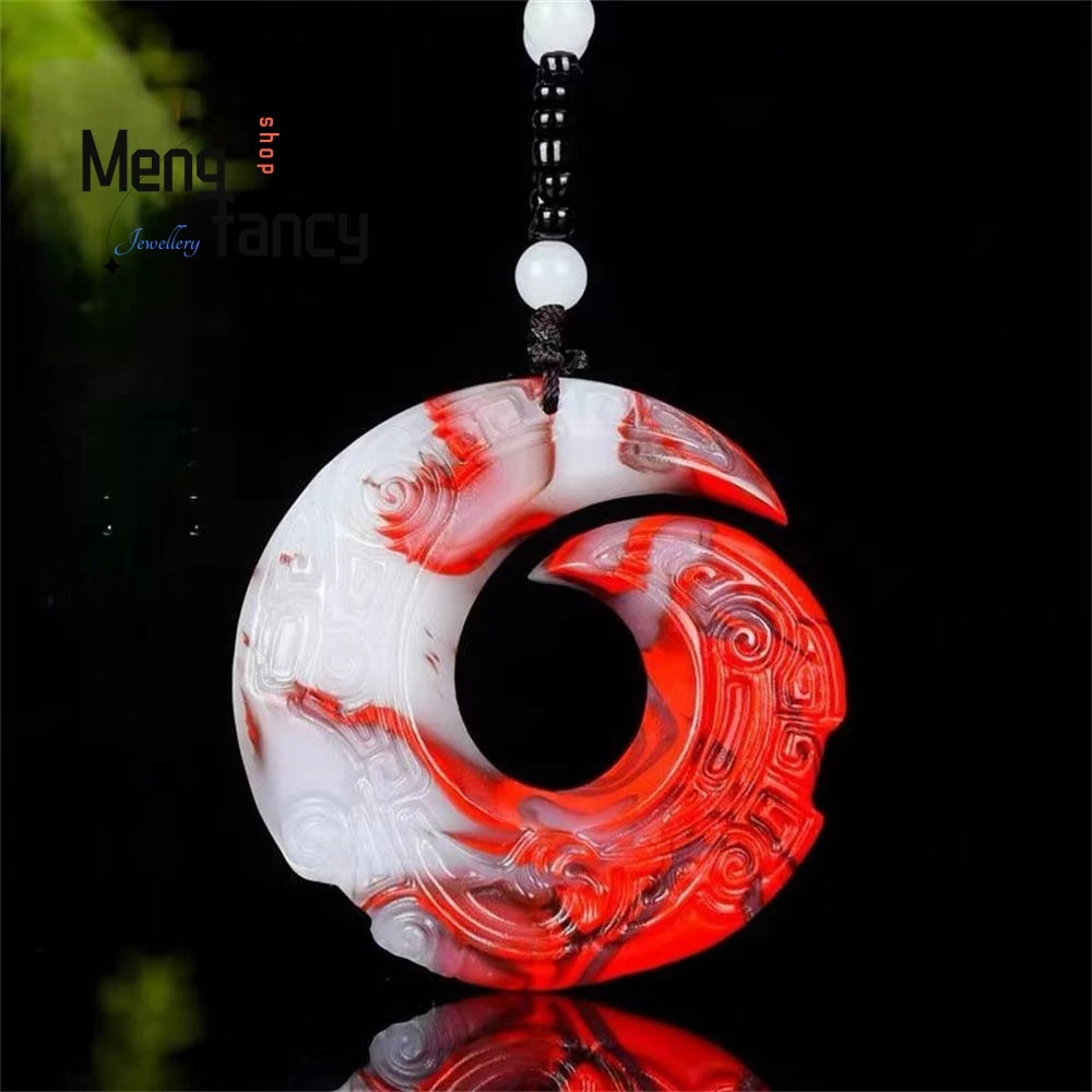 Natural Hetian Jade With Floating Flowers Luck is Turning for the Better Pendant Exquisite Fashion Jewelry Mascots Holiday Gifts
Natural Hetian Jade With Floating Flowers Luck is Turning for the Better Pendant Exquisite Fashion Jewelry Mascots Holiday Gifts