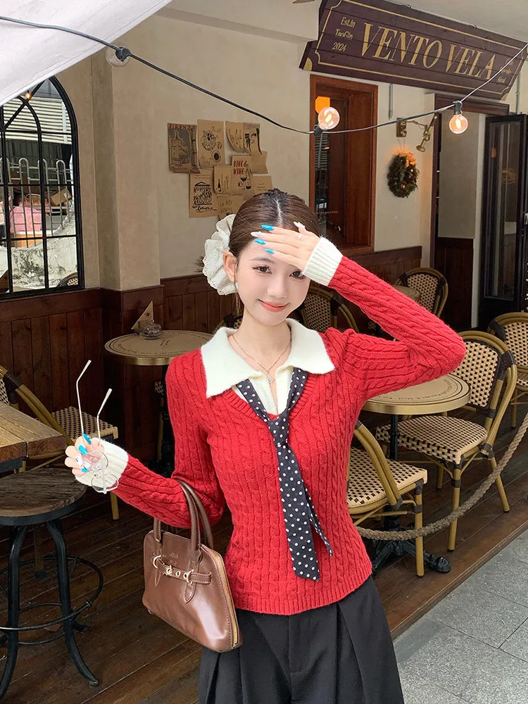 Женский вязаный свитер-боди (имитация двухслойного) облегающего кроя из мягкого полиэфирного волокна для повседневной носки
Женский вязаный свитер-боди (имитация двухслойного) облегающего кроя из мягкого полиэфирного волокна для повседневной носки