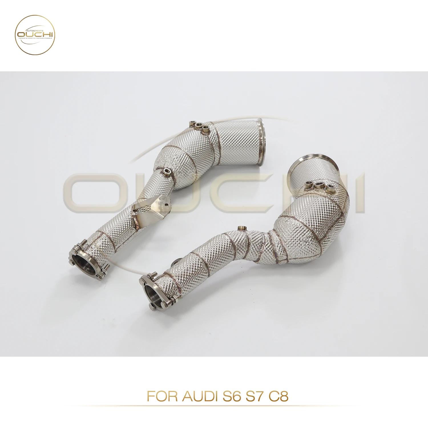 OuchiExhaust System High Flow Performance Downpipe for Audi S6 S7 C8 2.9T With Heat Shield Racing Pipe Non OPF Version
OuchiExhaust System High Flow Performance Downpipe for Audi S6 S7 C8 2.9T With Heat Shield Racing Pipe Non OPF Version