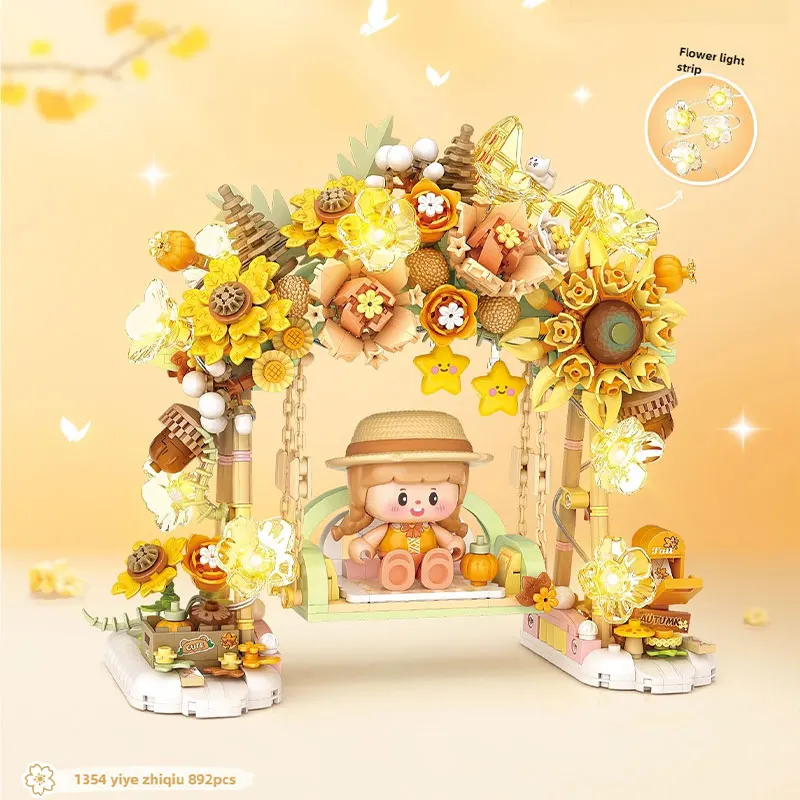 Sakura Blossom Swing Building Block Model, Domestic Small Particle Building Block Toy, Baking Tray Pendant, Gu Mei
Sakura Blossom Swing Building Block Model, Domestic Small Particle Building Block Toy, Baking Tray Pendant, Gu Mei