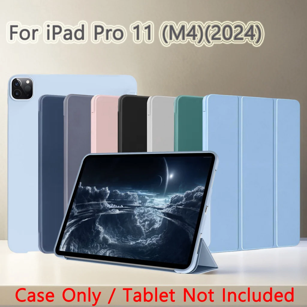 Case for iPad Pro 11 (M4, 5th Gen 2024) Tri-fold PU Leather Stand Flip Cover Auto Wake & Sleep Soft TPU Silicone Back Shell
Case for iPad Pro 11 (M4, 5th Gen 2024) Tri-fold PU Leather Stand Flip Cover Auto Wake & Sleep Soft TPU Silicone Back Shell