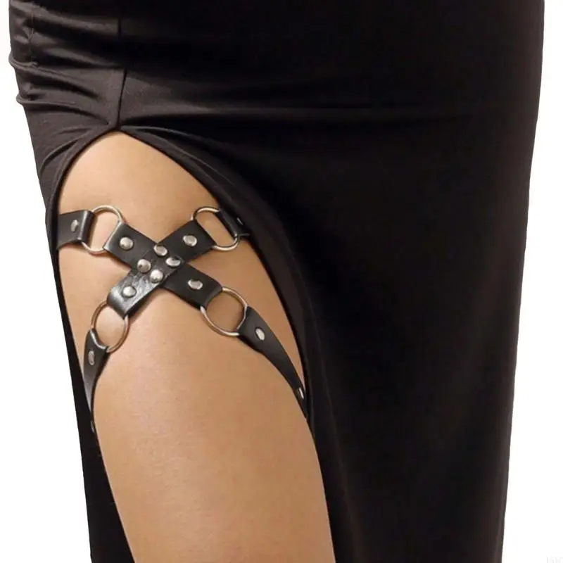 L5YC 1Pair Adjustable Thigh Garter Belt for Thigh High Socks Punk Gothic Thigh Rings Stocking Garter Elastic Leg Harness Belt
L5YC 1Pair Adjustable Thigh Garter Belt for Thigh High Socks Punk Gothic Thigh Rings Stocking Garter Elastic Leg Harness Belt