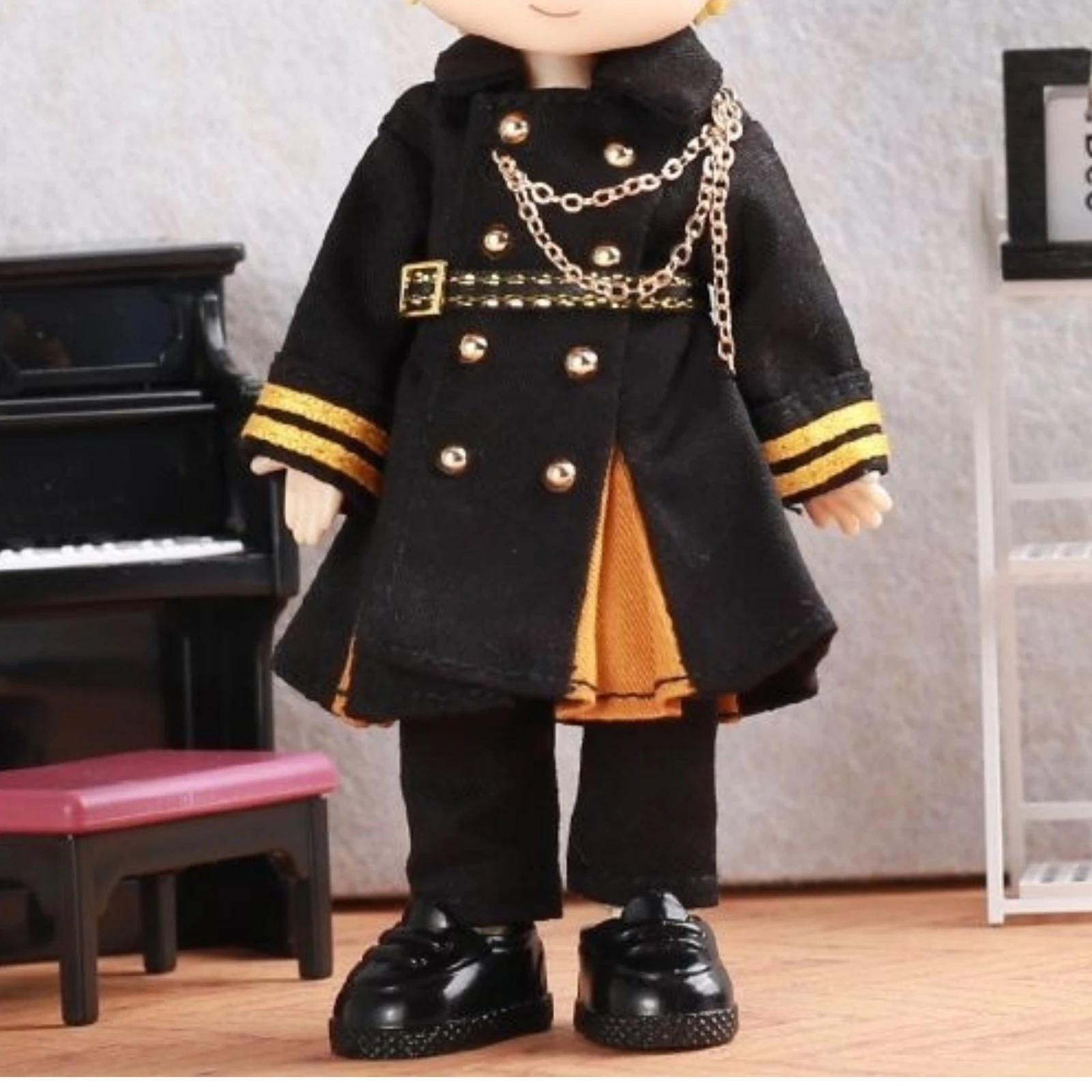 Long Coat Uniform Round Cap Doll Outfit 12-Scale Doll Clothes Double-Breasted Miniature Jacket and Pants Set Tailored
Long Coat Uniform Round Cap Doll Outfit 12-Scale Doll Clothes Double-Breasted Miniature Jacket and Pants Set Tailored