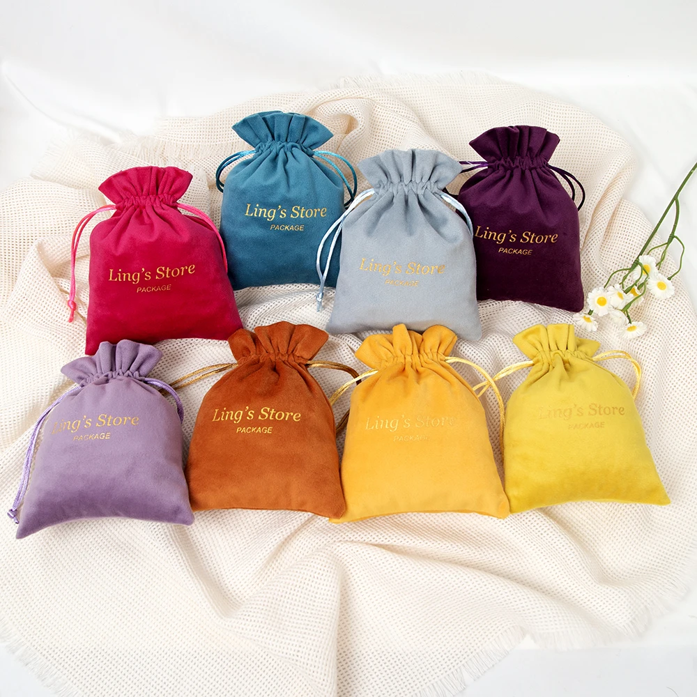 100Pcs Personalized Logo Jewelry Packaging Bag Soft Velvet Drawstring Pouch Can Custom Print Text Name Cosmetic Perfume Wig Bag
100Pcs Personalized Logo Jewelry Packaging Bag Soft Velvet Drawstring Pouch Can Custom Print Text Name Cosmetic Perfume Wig Bag