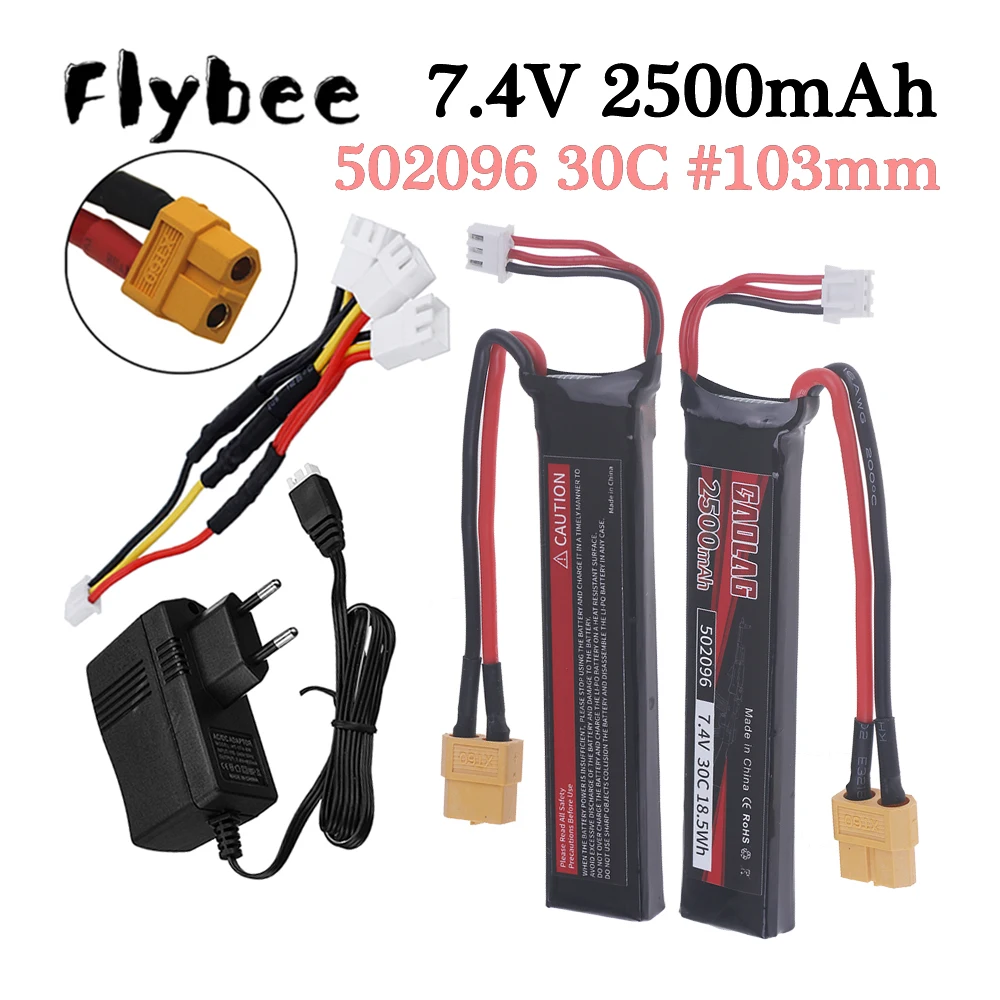 (XT60 Plug) 7.4V 2500mAh 30C Lipo Battery 502096 Water Gun Battery for AKKU Mini Airsoft BB Air Pistol Electric Toys Guns Parts
(XT60 Plug) 7.4V 2500mAh 30C Lipo Battery 502096 Water Gun Battery for AKKU Mini Airsoft BB Air Pistol Electric Toys Guns Parts