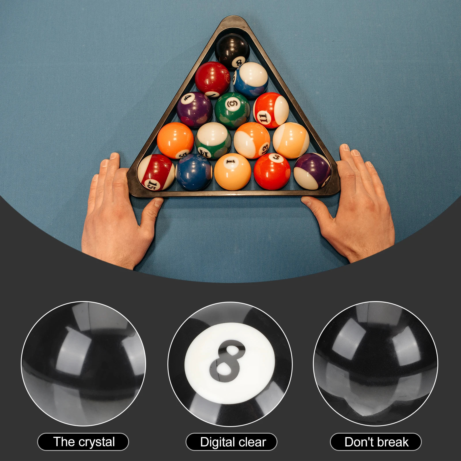 Billiard Pool Balls Replacement Training Ball Professional Resin Wear Resistant Smooth Surface Black Pool Table
Billiard Pool Balls Replacement Training Ball Professional Resin Wear Resistant Smooth Surface Black Pool Table
