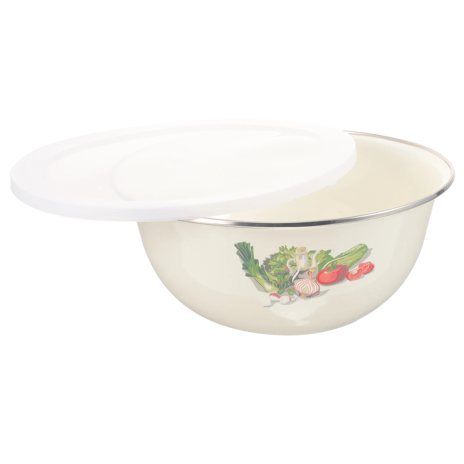 Retro Enamel Basin with Lid 20CM Multi-functional Kitchen Bowl Soup Fruit Salad Storage Container Household Oil Basin
Retro Enamel Basin with Lid 20CM Multi-functional Kitchen Bowl Soup Fruit Salad Storage Container Household Oil Basin