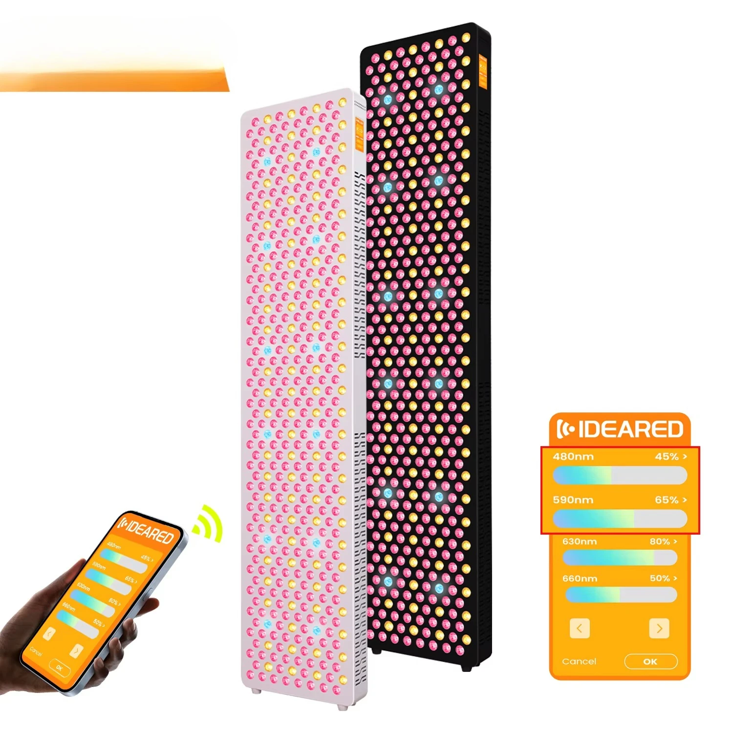 Ideaptherapy 9 Wavelength Red Light Therapy Panel with 480nm and 590nm Red Light Therapy Beds 432PCS Dual Chip Light Emittin
Ideaptherapy 9 Wavelength Red Light Therapy Panel with 480nm and 590nm Red Light Therapy Beds 432PCS Dual Chip Light Emittin