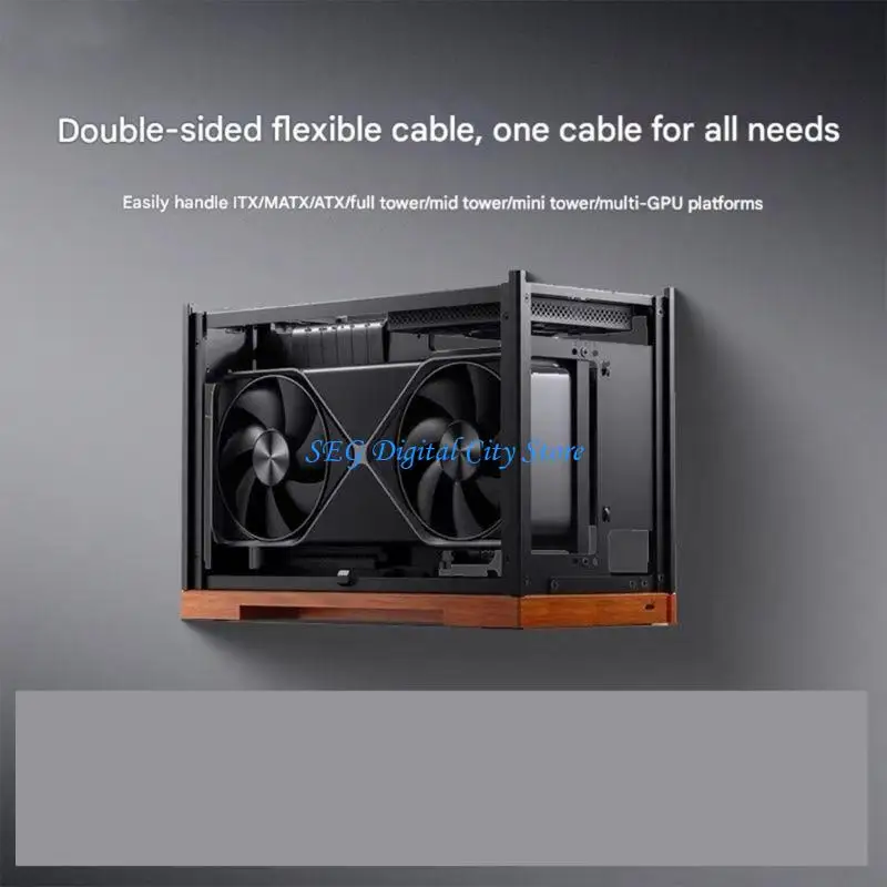 U75B PCIe 5.0 Risers Cable Double Reverse Layout 90 Degree for Computer Builds
U75B PCIe 5.0 Risers Cable Double Reverse Layout 90 Degree for Computer Builds