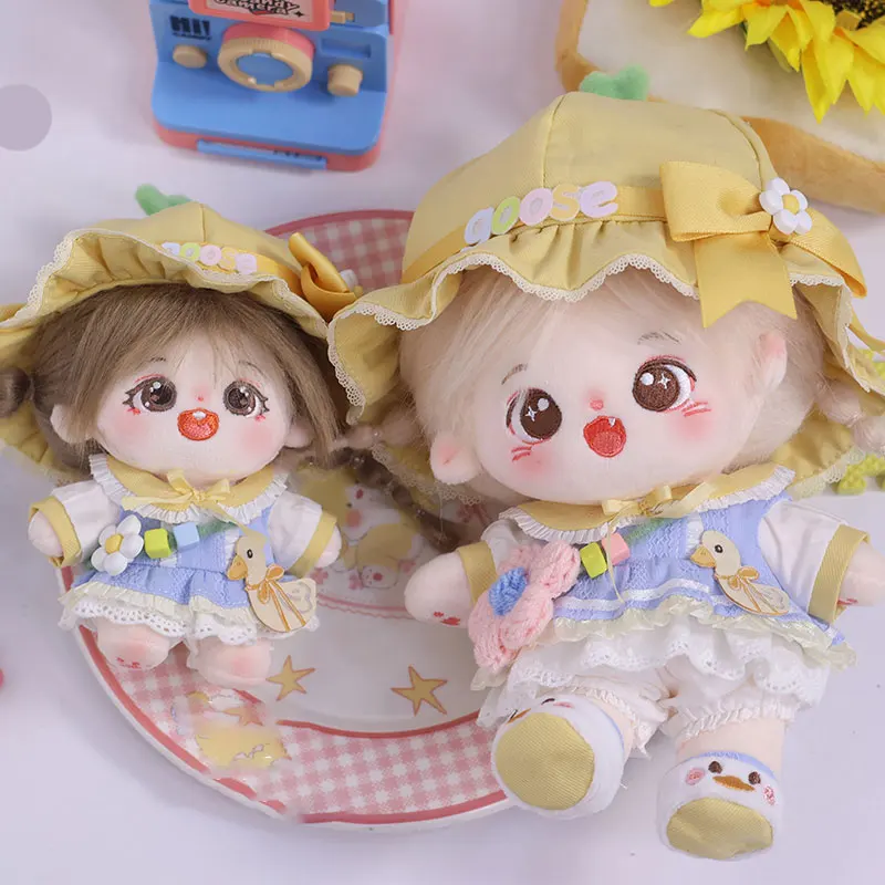 10cm20cm Plush Doll Clothes Handmade Sweet Cute Yellow Bow Hat Lace Sling Dress Small Flower Bag Pants Set For Doll Accessories
10cm20cm Plush Doll Clothes Handmade Sweet Cute Yellow Bow Hat Lace Sling Dress Small Flower Bag Pants Set For Doll Accessories