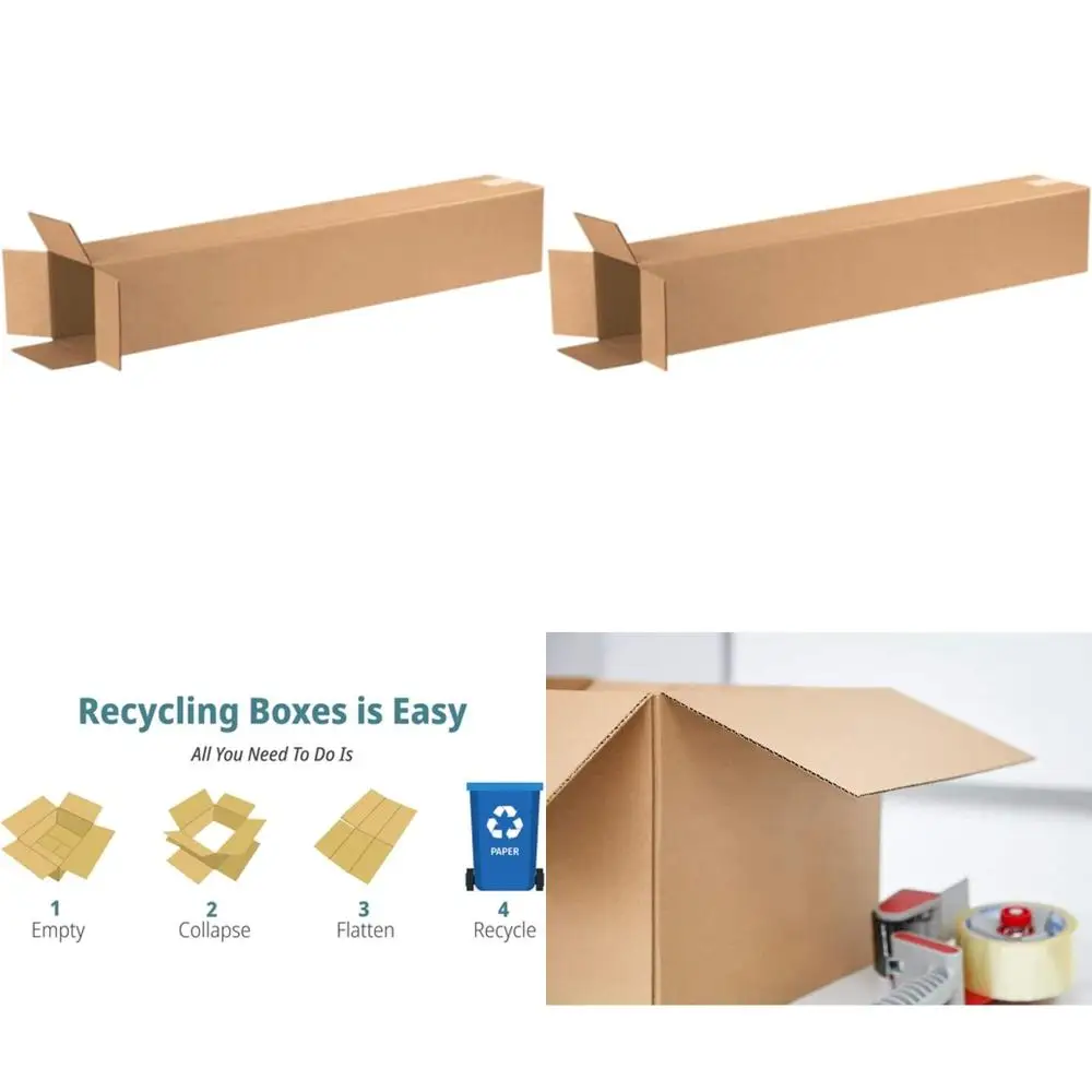 25-Pack 6x6x36 Inch Corrugated Cardboard Boxes for Shipping, Packing, and Moving
25-Pack 6x6x36 Inch Corrugated Cardboard Boxes for Shipping, Packing, and Moving