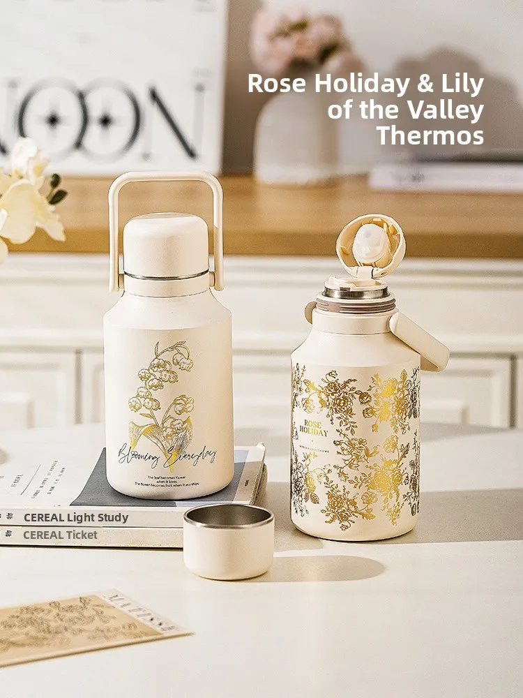 Modern Housewife Large Capacity Thermal Cup Portable Tea Brewing Cup High Aesthetic Value Water Bottle for Women New 2025 Model
Modern Housewife Large Capacity Thermal Cup Portable Tea Brewing Cup High Aesthetic Value Water Bottle for Women New 2025 Model