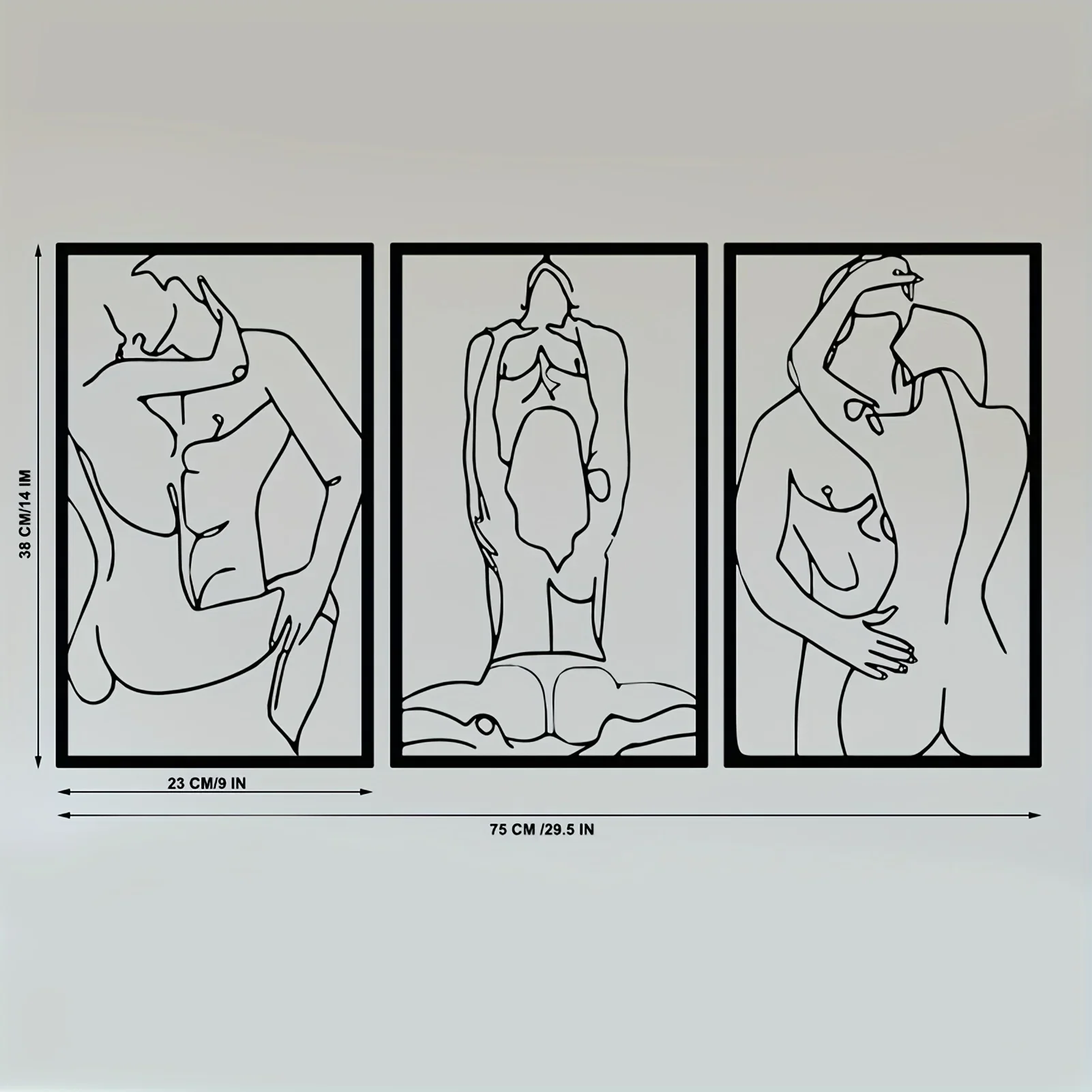 Hello Young 3 Pcs Portrait Black Metal Home Decor Abstract Line Drawing Wall Iron Art Sculpture for Kitchen Bathroom Living Room
Hello Young 3 Pcs Portrait Black Metal Home Decor Abstract Line Drawing Wall Iron Art Sculpture for Kitchen Bathroom Living Room