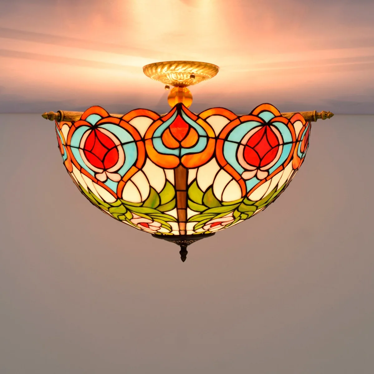 55cm American Retro Tiffany Stained Glass Enchanted Peaches Countryside Ceiling Lamp Bar Club Bedroom Upward Ceiling Lights
55cm American Retro Tiffany Stained Glass Enchanted Peaches Countryside Ceiling Lamp Bar Club Bedroom Upward Ceiling Lights