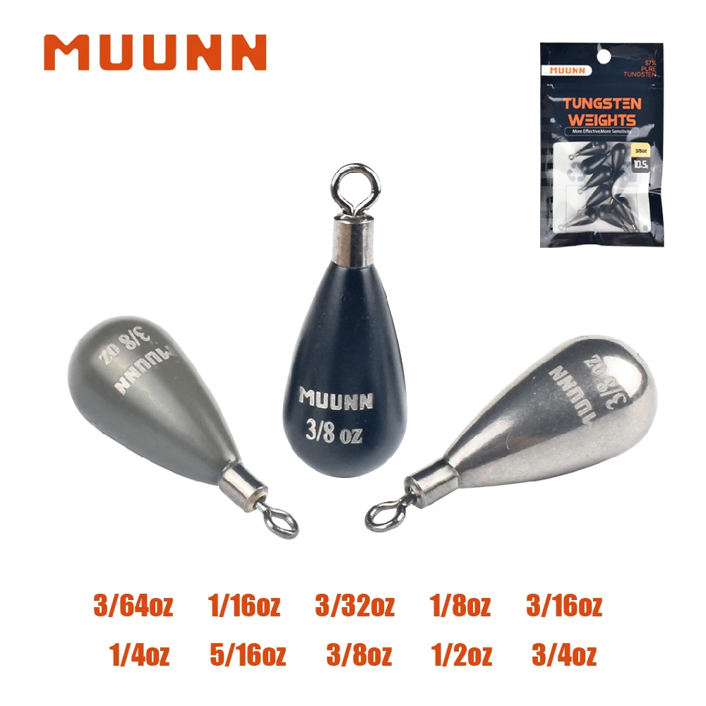 Muunn 10PCS Tungsten Tear Drop Shot Round Eye Bass Fishing Sinker Weight 3 colors1.3g-10.5g Fresh Water Fishing Lure Tackle
Muunn 10PCS Tungsten Tear Drop Shot Round Eye Bass Fishing Sinker Weight 3 colors1.3g-10.5g Fresh Water Fishing Lure Tackle