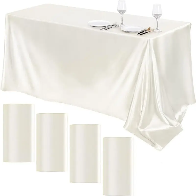 4 Pack Christmas Satin Tablecloths Rectangle Table Cloths Reusable Wrinkle Free Silk Table Covers for Xmas Banquet Holiday Party
4 Pack Christmas Satin Tablecloths Rectangle Table Cloths Reusable Wrinkle Free Silk Table Covers for Xmas Banquet Holiday Party