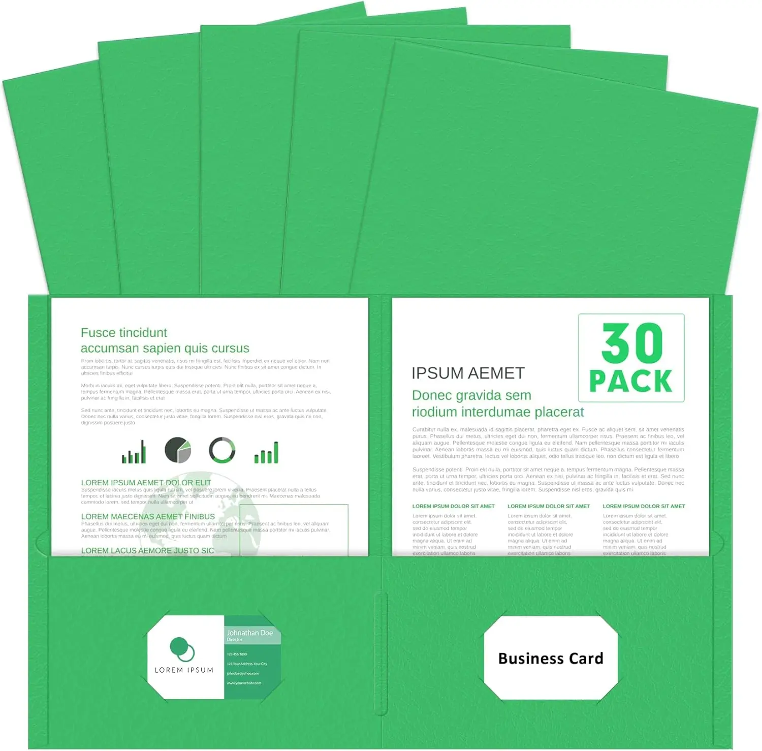 Two Pocket Folders, 30 Pack Letter Size File Folders for School Office Home Business, Green
Two Pocket Folders, 30 Pack Letter Size File Folders for School Office Home Business, Green