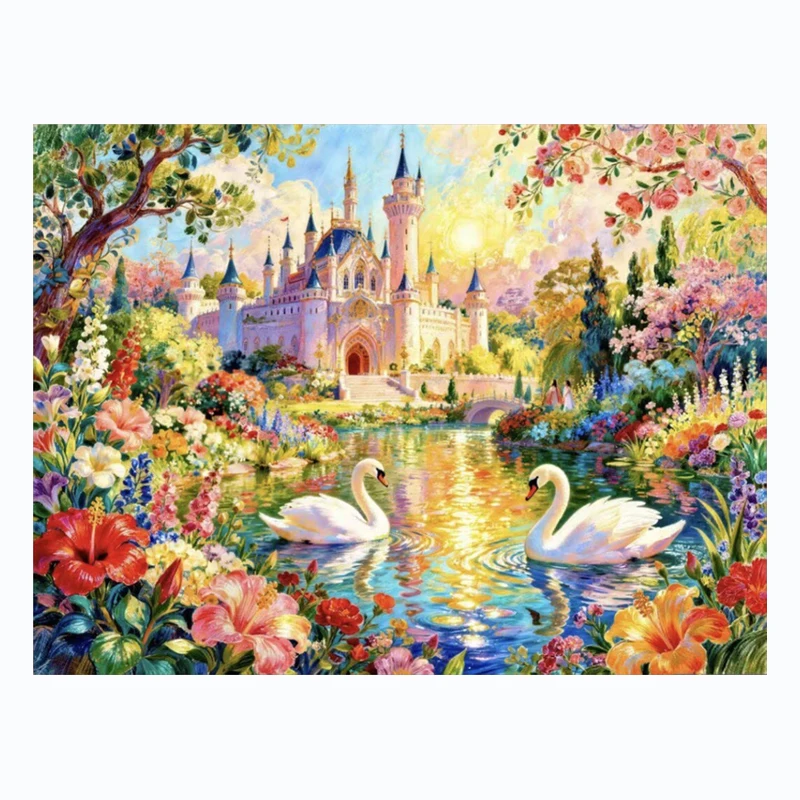 9CT 14ct Swans Castle Printed Kit Cross Stitch Embroidery DIY Needlework Home Decor Crafts With Needles Threads 76 Colors
9CT 14ct Swans Castle Printed Kit Cross Stitch Embroidery DIY Needlework Home Decor Crafts With Needles Threads 76 Colors