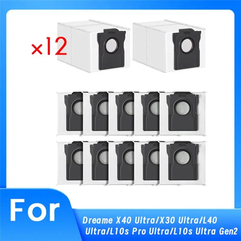 A24F-12 Pcs 3.2L Large Disposable Dust Bag For Dreame X40 Ultra/X30 Ultra/L40 Ultra/L10s Pro Ultra/L10s Ultra Gen2 Vacuum
A24F-12 Pcs 3.2L Large Disposable Dust Bag For Dreame X40 Ultra/X30 Ultra/L40 Ultra/L10s Pro Ultra/L10s Ultra Gen2 Vacuum