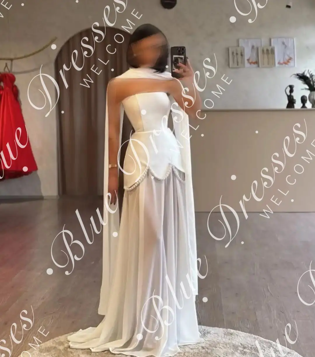 Customized Sleeveless Prom Dresses Strapless Floor Length Pleated Pearls Party Dresses Evening Dresses
Customized Sleeveless Prom Dresses Strapless Floor Length Pleated Pearls Party Dresses Evening Dresses