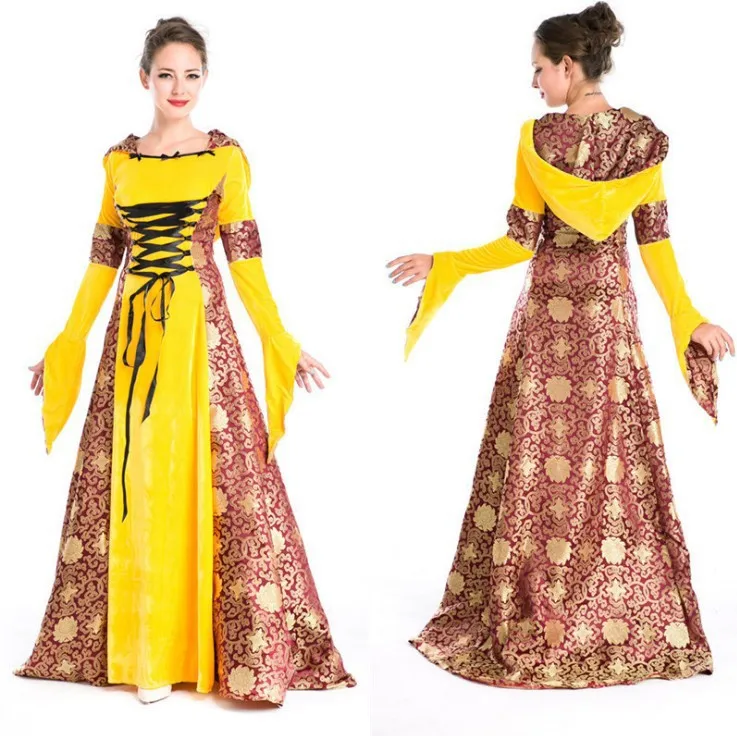 Halloween Yellow Luxury French Court Dress Vintage Queen Noble Lady Dress Floor-length Gown Celebrity Evening Gown
Halloween Yellow Luxury French Court Dress Vintage Queen Noble Lady Dress Floor-length Gown Celebrity Evening Gown