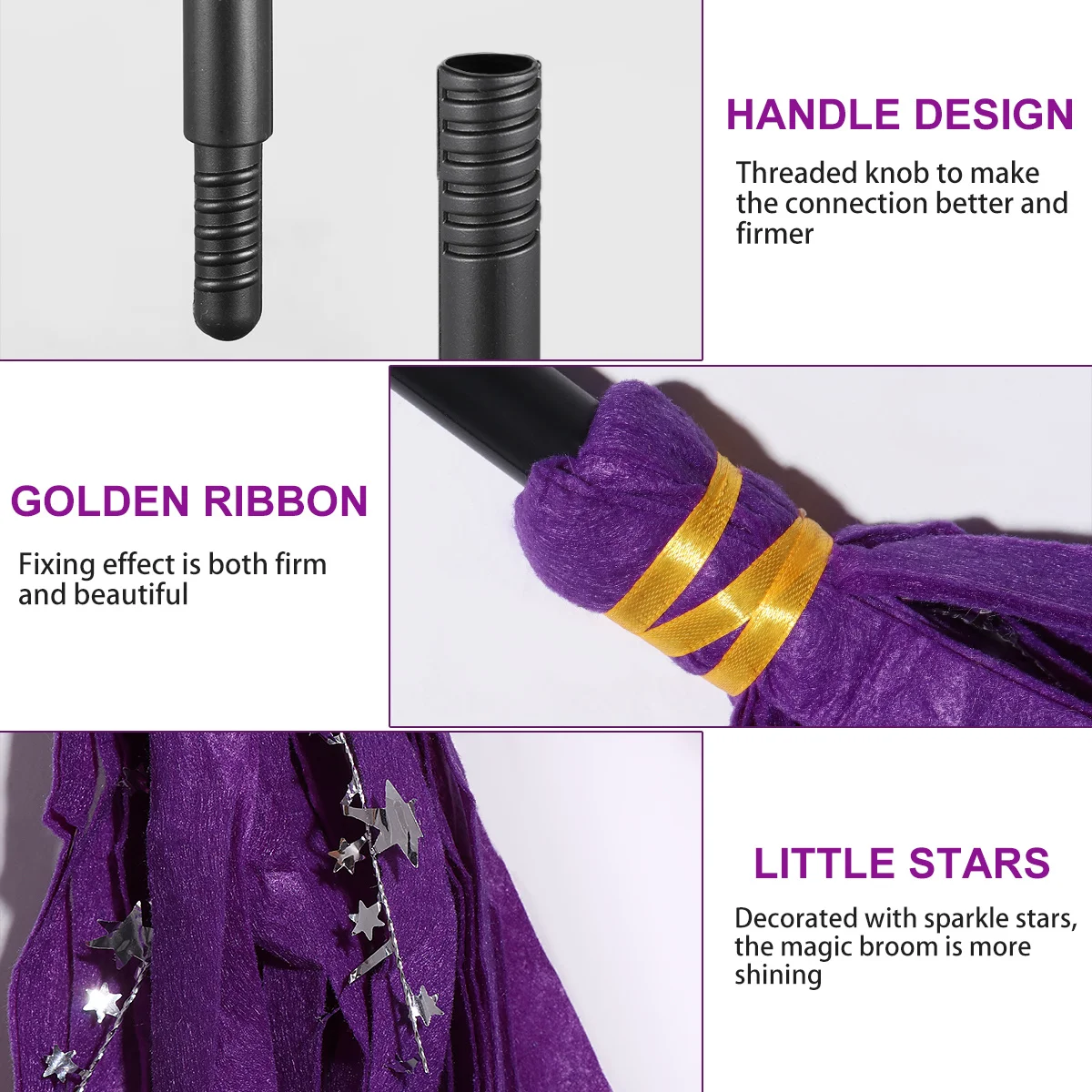 Halloween Witch Broom Premium Durable Miracle Broom for Cosplay Party Favor Costume Decoration Prop Cosplay Party Favor 
Halloween Witch Broom Premium Durable Miracle Broom for Cosplay Party Favor Costume Decoration Prop Cosplay Party Favor