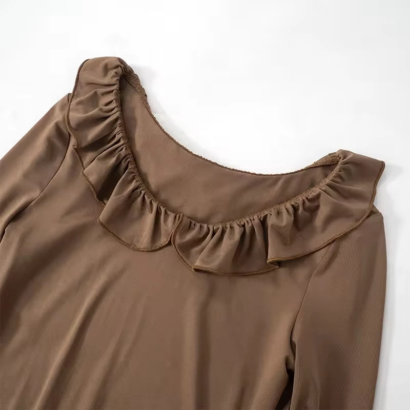 Women's Long Sleeve Dress Solid Color Round Neck Flare Sleeves Sexy New Style Autumn Clothing
Women's Long Sleeve Dress Solid Color Round Neck Flare Sleeves Sexy New Style Autumn Clothing
