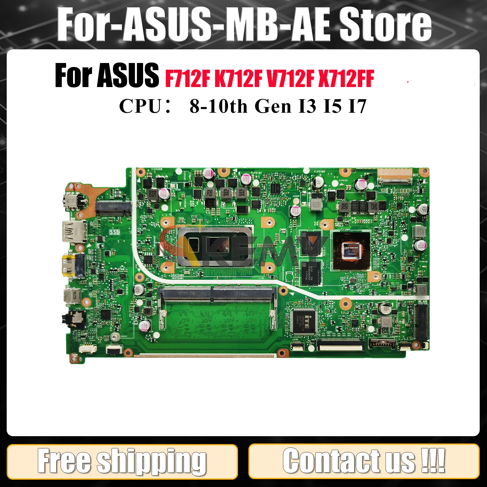 X712FF Laptop Motherboard For ASUS K712F X712FJG X712FJ X712FL X712F X712FB V712F F712F X712FF X712FLC Mainboard W/ I3 I5 I7 CPU
X712FF Laptop Motherboard For ASUS K712F X712FJG X712FJ X712FL X712F X712FB V712F F712F X712FF X712FLC Mainboard W/ I3 I5 I7 CPU