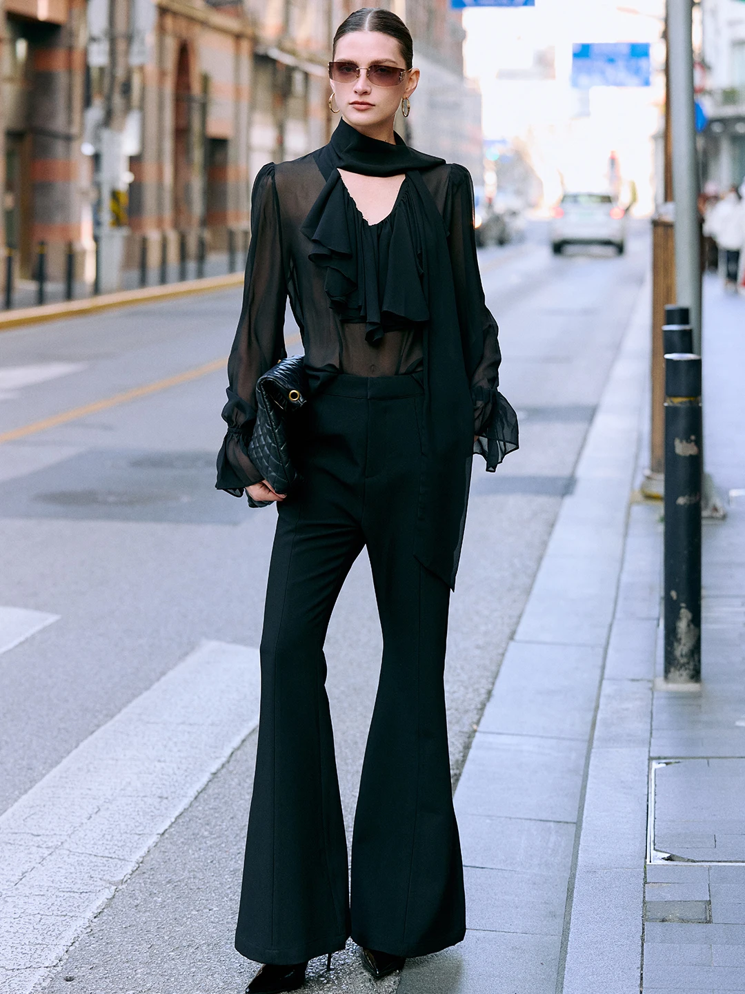 Женская шифоновая блузка Ele Long Sve с бантом и эффектом тюля, V-образный вырез, дышащая и приятная к телу, для повседневной носки
Женская шифоновая блузка Ele Long Sve с бантом и эффектом тюля, V-образный вырез, дышащая и приятная к телу, для повседневной носки