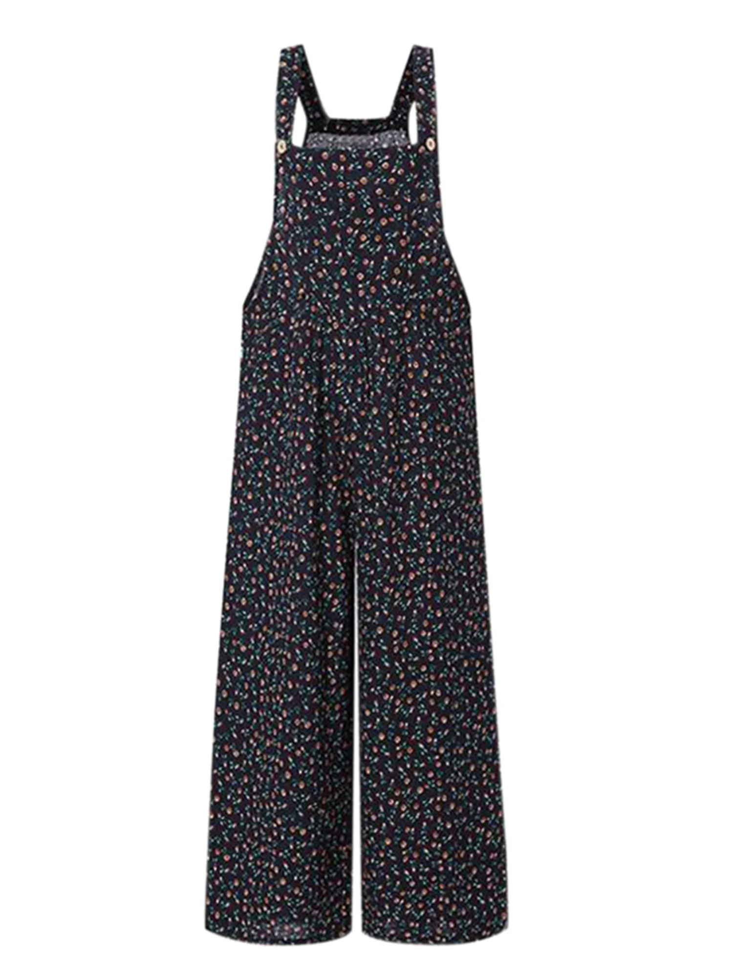 Women Loose Style Overalls Floral Printed Pattern Sleeveless Square Collar Navy Wine Red Tan Grey
Women Loose Style Overalls Floral Printed Pattern Sleeveless Square Collar Navy Wine Red Tan Grey