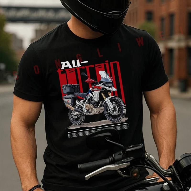 Sport And Adventure Motorcycle T-Shirt Men Hip Hop Streetwear Unisex Casual Fashionable Short Sleeve Tops
Sport And Adventure Motorcycle T-Shirt Men Hip Hop Streetwear Unisex Casual Fashionable Short Sleeve Tops