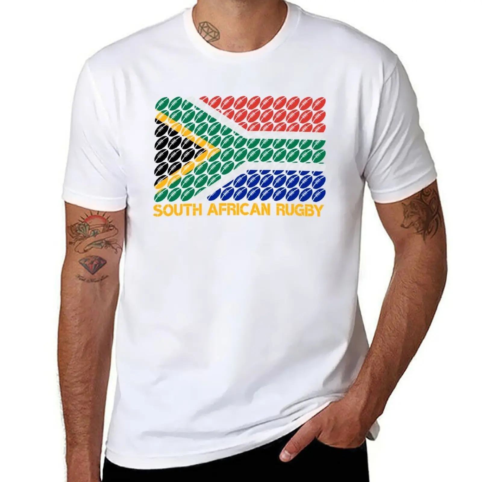 South Africa Flag Rugby Ball Pattern T-Shirt funny t shirts dark humor funny t shirts cotton T-Shirt
South Africa Flag Rugby Ball Pattern T-Shirt funny t shirts dark humor funny t shirts cotton T-Shirt