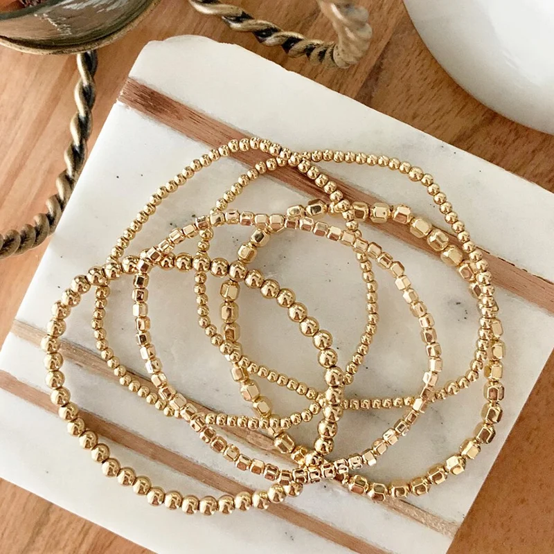 14K Gold Filled Faceted Stretch Bead Bracelet Hand Bracelets Women's Jewelry Matching Bracelets Gifts for Women
14K Gold Filled Faceted Stretch Bead Bracelet Hand Bracelets Women's Jewelry Matching Bracelets Gifts for Women