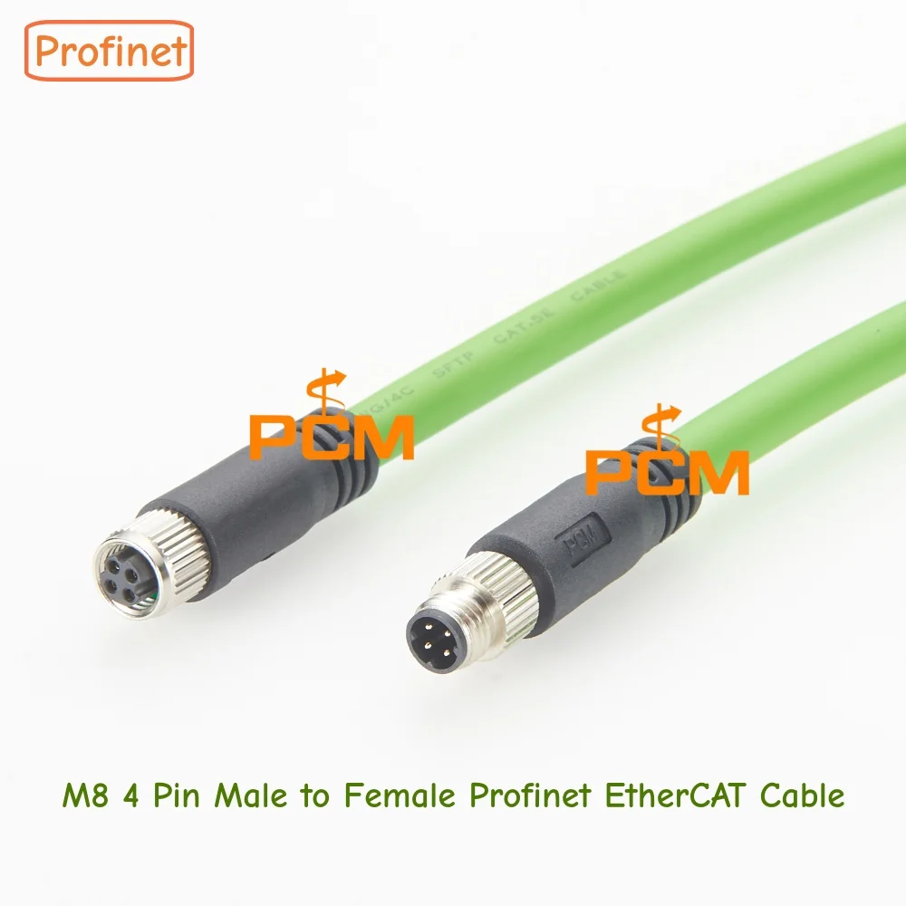M8 D Code 4 Pin Industrial Ethernet Cable Male to Female Profinet EtherCAT Extension Cable for Automation Equipment Shielded
M8 D Code 4 Pin Industrial Ethernet Cable Male to Female Profinet EtherCAT Extension Cable for Automation Equipment Shielded