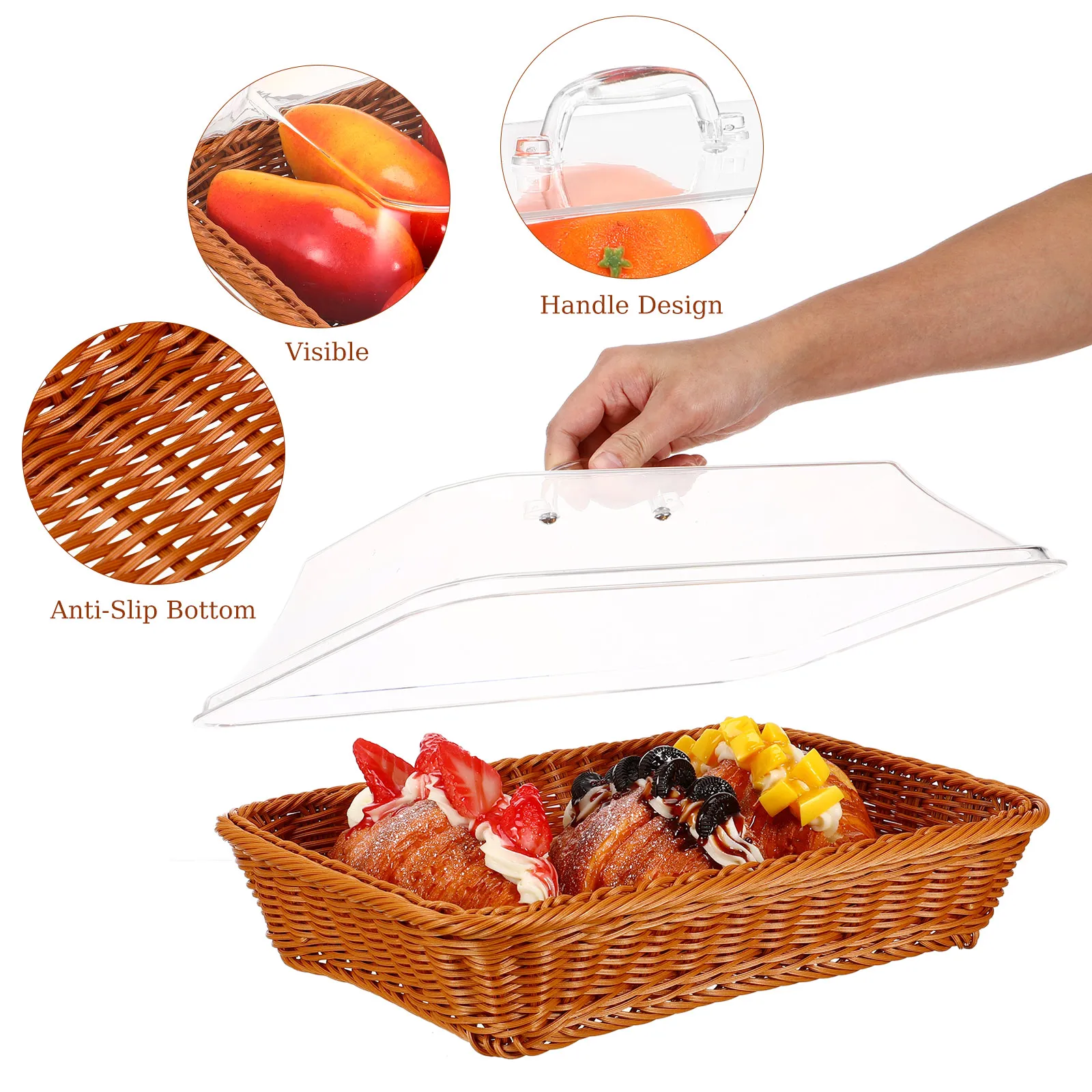 with Cover Imitation Rattan Woven Basket Baskets Large Acrylic Serve Bathroom Tray
with Cover Imitation Rattan Woven Basket Baskets Large Acrylic Serve Bathroom Tray
