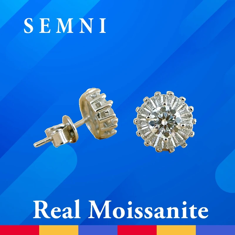 SEMNI 1.0ct GRA Certified Moissanite Diamond Round Stud Earrings for Women Brilliant Wedding Jewelry Promises Gift Forever Love
SEMNI 1.0ct GRA Certified Moissanite Diamond Round Stud Earrings for Women Brilliant Wedding Jewelry Promises Gift Forever Love