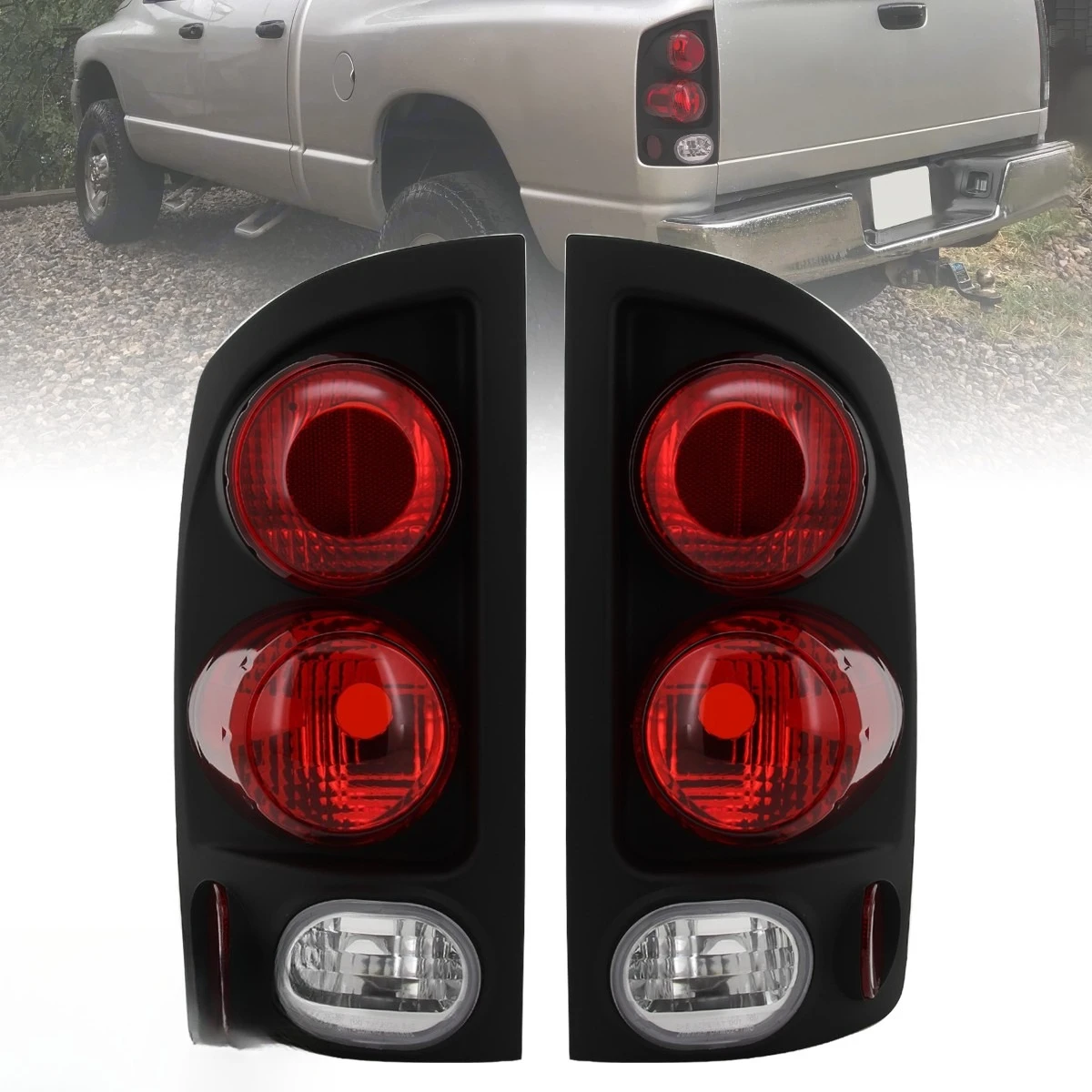 Black Tail Lights Fits 2002-2006 Dodge Ram 1500 2500 3500 3D Style Left+Right
Black Tail Lights Fits 2002-2006 Dodge Ram 1500 2500 3500 3D Style Left+Right