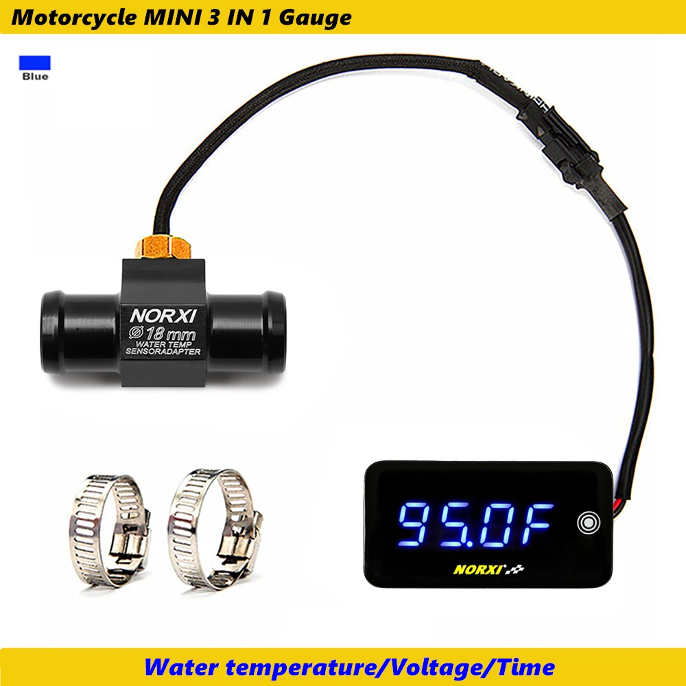 Motorcycles termometro moto Water Temperature Voltage Time Digital Display Automatic brightness adjust Fahrenheit degree gauge
Motorcycles termometro moto Water Temperature Voltage Time Digital Display Automatic brightness adjust Fahrenheit degree gauge
