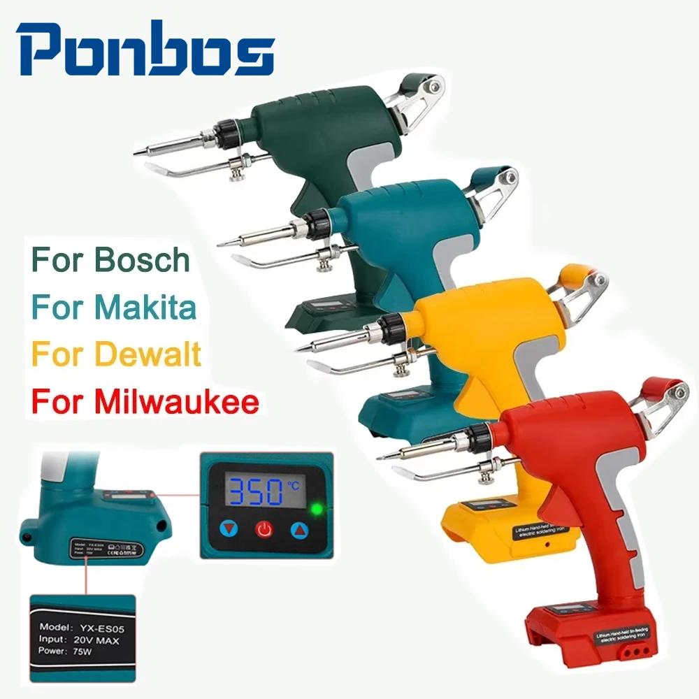 Portable Screen Display Soldering Iron Gun Quick Soldering Tool for Makita/Dewalt/Milwaukee/Bosch 18V 20V Lithium Battery
Portable Screen Display Soldering Iron Gun Quick Soldering Tool for Makita/Dewalt/Milwaukee/Bosch 18V 20V Lithium Battery