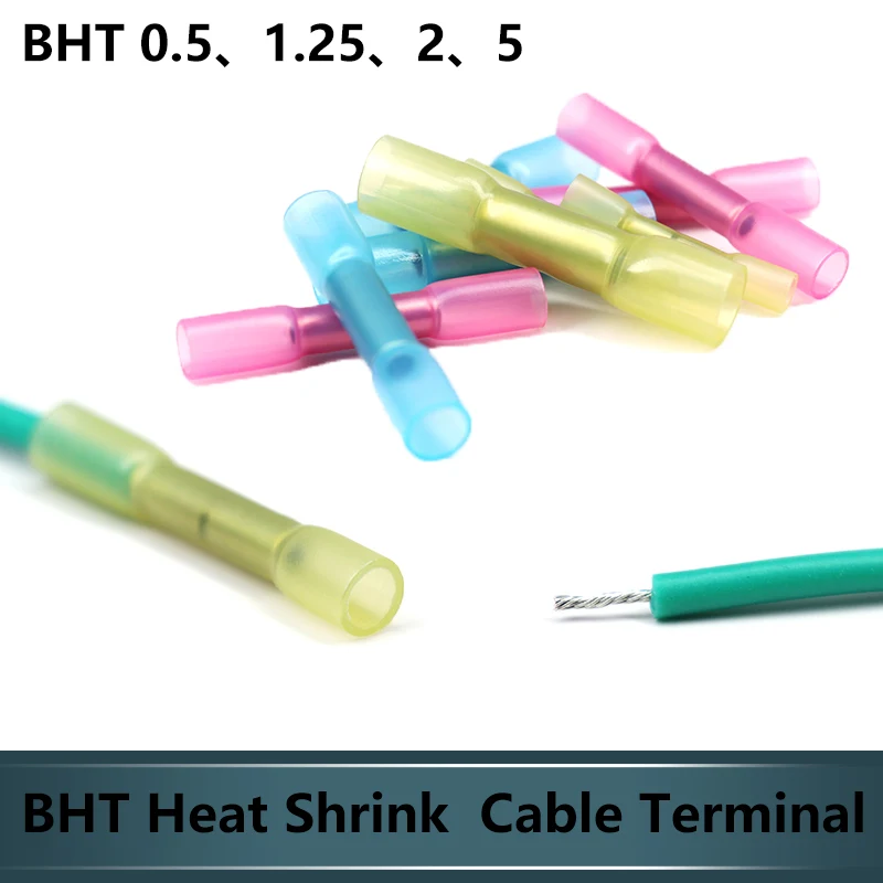 10~500pcs Heat Shrinkable Cable Connector Tube BHT0.5 BHT1.25 BHT2 BHT5 for AWG22-10 Waterproof Copper Insulated Wire Terminal
10~500pcs Heat Shrinkable Cable Connector Tube BHT0.5 BHT1.25 BHT2 BHT5 for AWG22-10 Waterproof Copper Insulated Wire Terminal