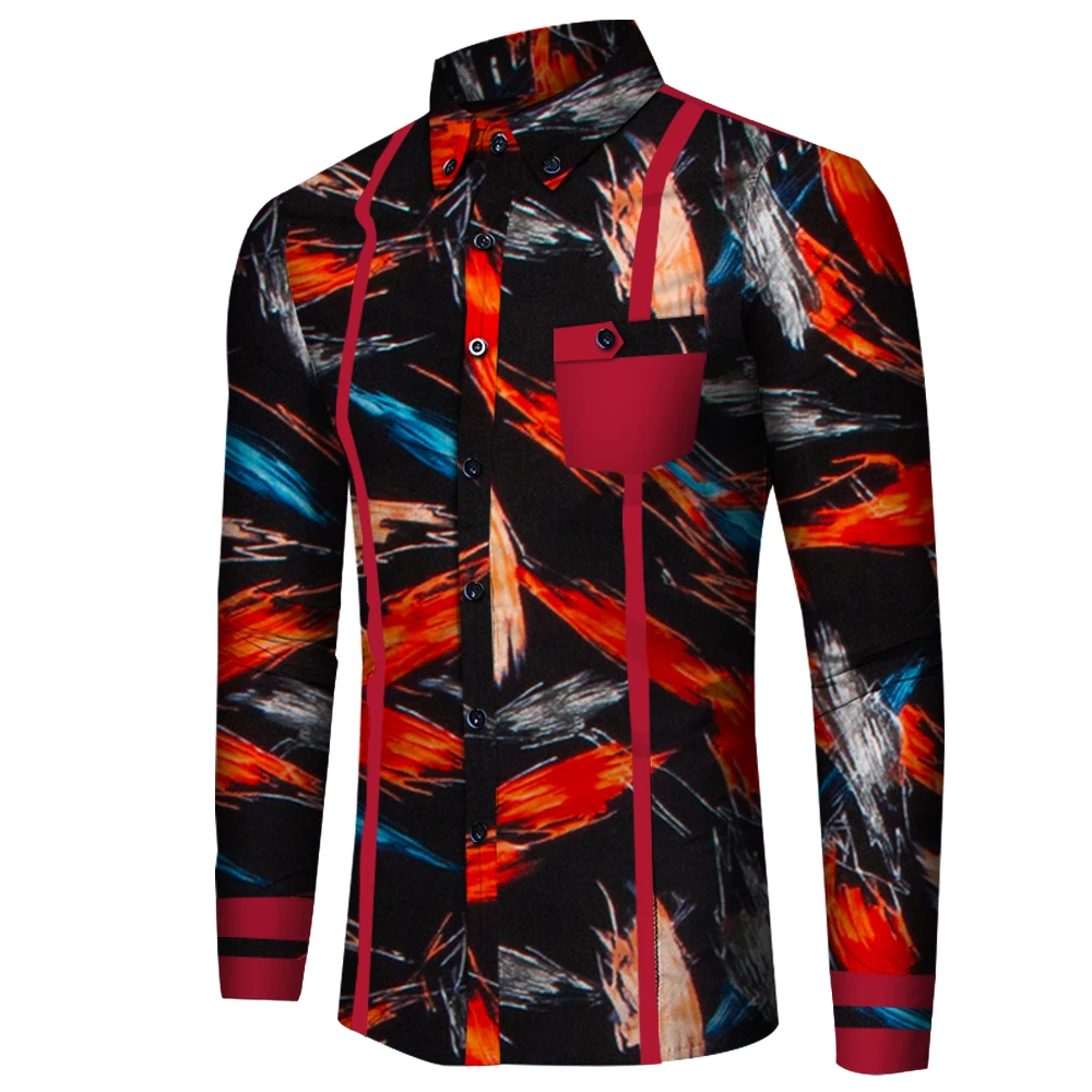 Men Long Sleeve Shirt Bazin Riche Traditional African Clothing Cotton Print Dashiki Tops African Clothes Causal Shirts WYN818
Men Long Sleeve Shirt Bazin Riche Traditional African Clothing Cotton Print Dashiki Tops African Clothes Causal Shirts WYN818