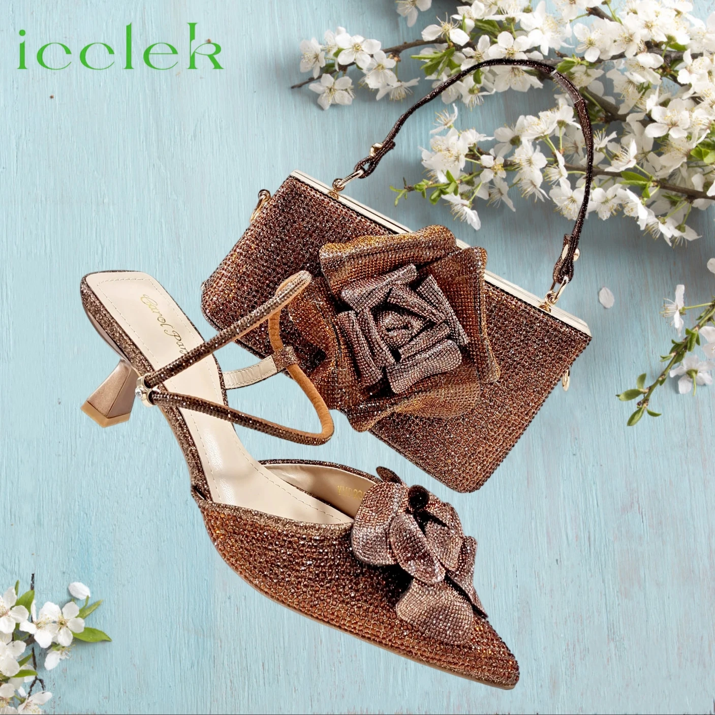 2025 New Shoes and Bag to Match Coffee Color Pointed Toe Diamond Studded Party Women's High Heels Ms. Banguet Scene
2025 New Shoes and Bag to Match Coffee Color Pointed Toe Diamond Studded Party Women's High Heels Ms. Banguet Scene