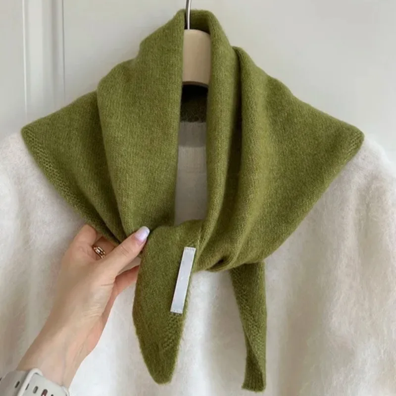 British Korean Style Niche Wool Knitted Triangular Scarf Women Headscarf Knitted Scarf Multi-functional Warm Knitted Scarf
British Korean Style Niche Wool Knitted Triangular Scarf Women Headscarf Knitted Scarf Multi-functional Warm Knitted Scarf