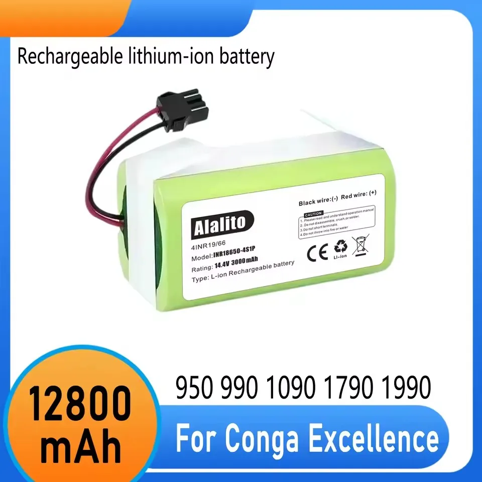 Replacement Battery 14.4V 3000mAh for CECOTEC CONGA 950 990 999 1190 1091 1099 1790 1990 2290 5290 Vacuum Cleaner Battery
Replacement Battery 14.4V 3000mAh for CECOTEC CONGA 950 990 999 1190 1091 1099 1790 1990 2290 5290 Vacuum Cleaner Battery