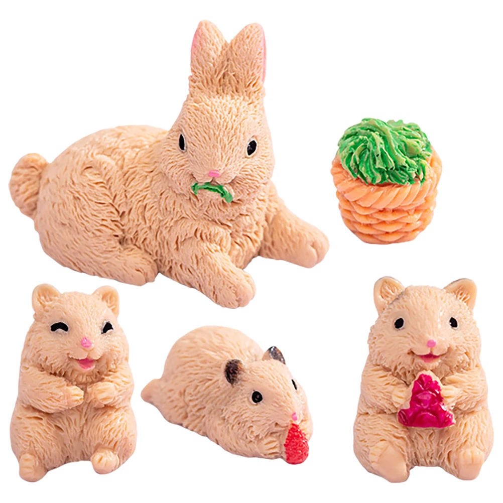 5 pcs Mini Resin Rabbit Figurines Bunny Mouse Garden Ornaments Cute Animal Sculptures Desktop Decor Fairy Garden Accessories
5 pcs Mini Resin Rabbit Figurines Bunny Mouse Garden Ornaments Cute Animal Sculptures Desktop Decor Fairy Garden Accessories
