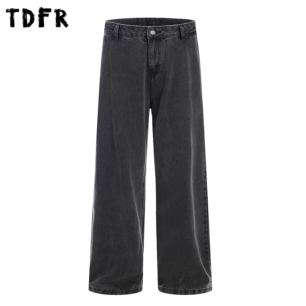 Washed Distressed Dark jeans Mens Retro Streetwear Loose Straight-leg pants Wide leg Trousers Men
Washed Distressed Dark jeans Mens Retro Streetwear Loose Straight-leg pants Wide leg Trousers Men