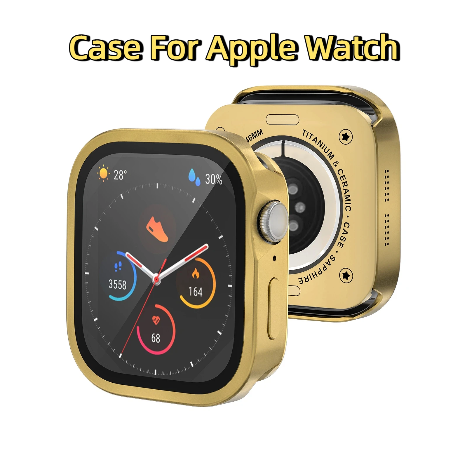 Golden-Case For Apple Watch Accessories: Iwatch All In One Metal Anti Drop Case With Film Cover
Golden-Case For Apple Watch Accessories: Iwatch All In One Metal Anti Drop Case With Film Cover